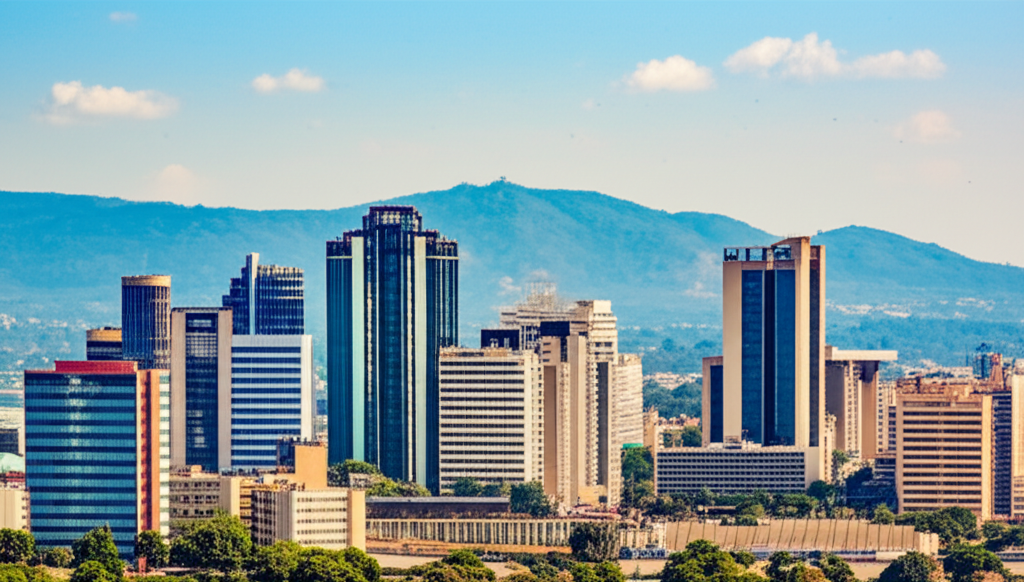 Harare, Zimbabwe skyline view