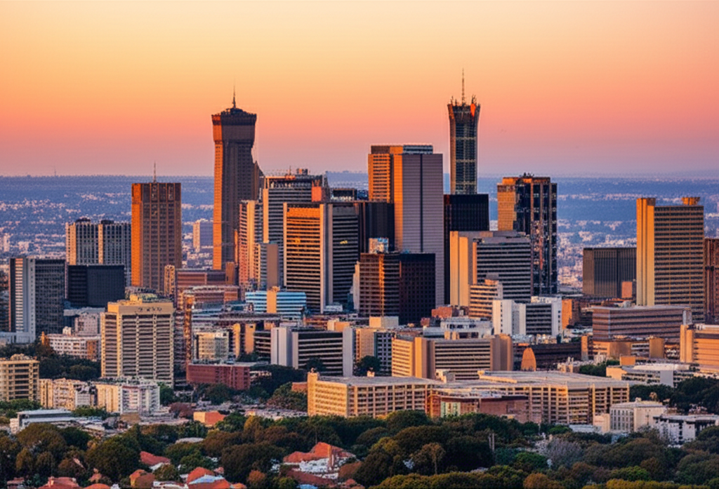 Johannesburg, South Africa skyline view