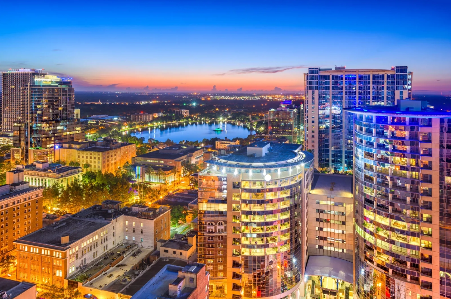 Orlando, USA skyline view